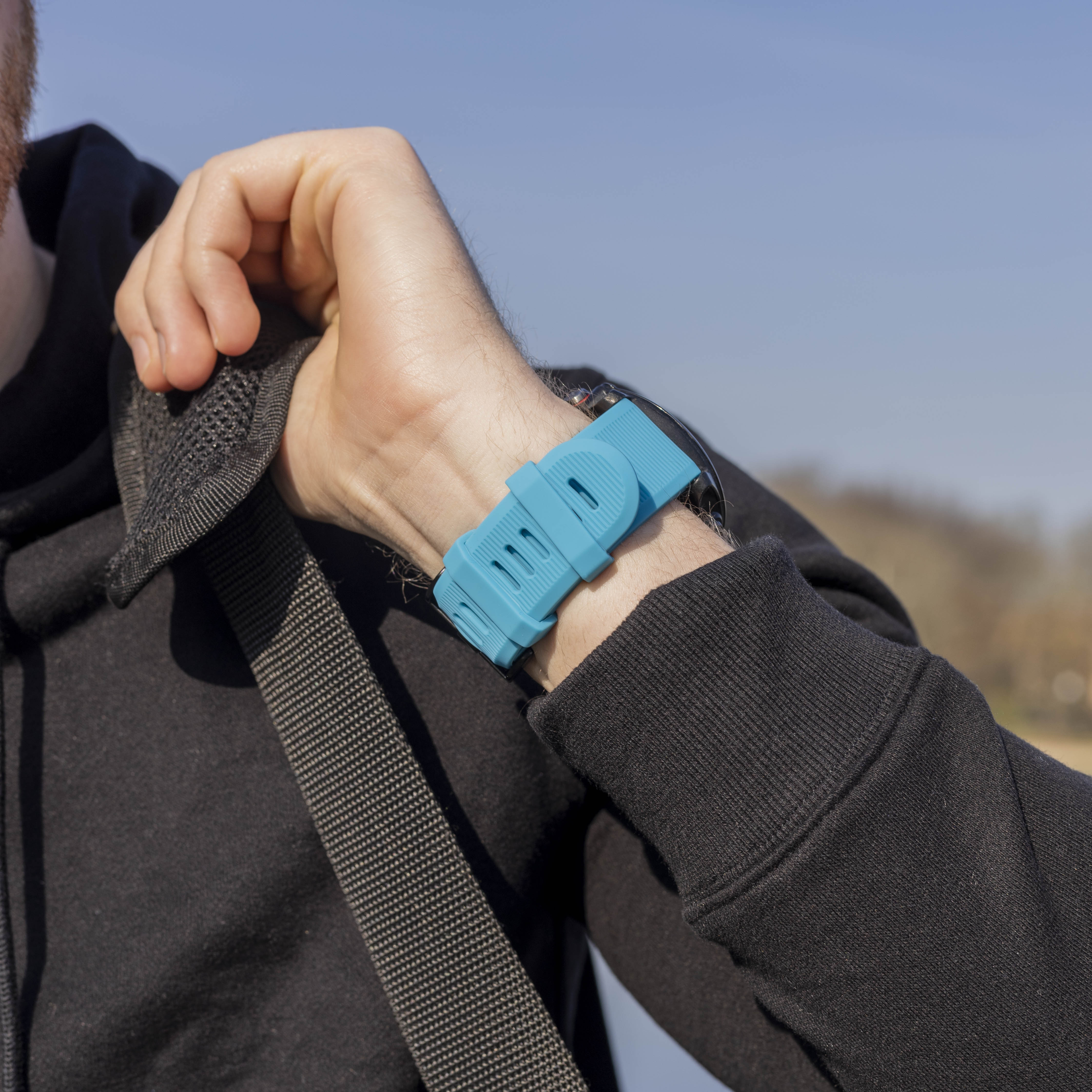 Garmin Fenix 5x/6x Silicone Strap (Light Blue)