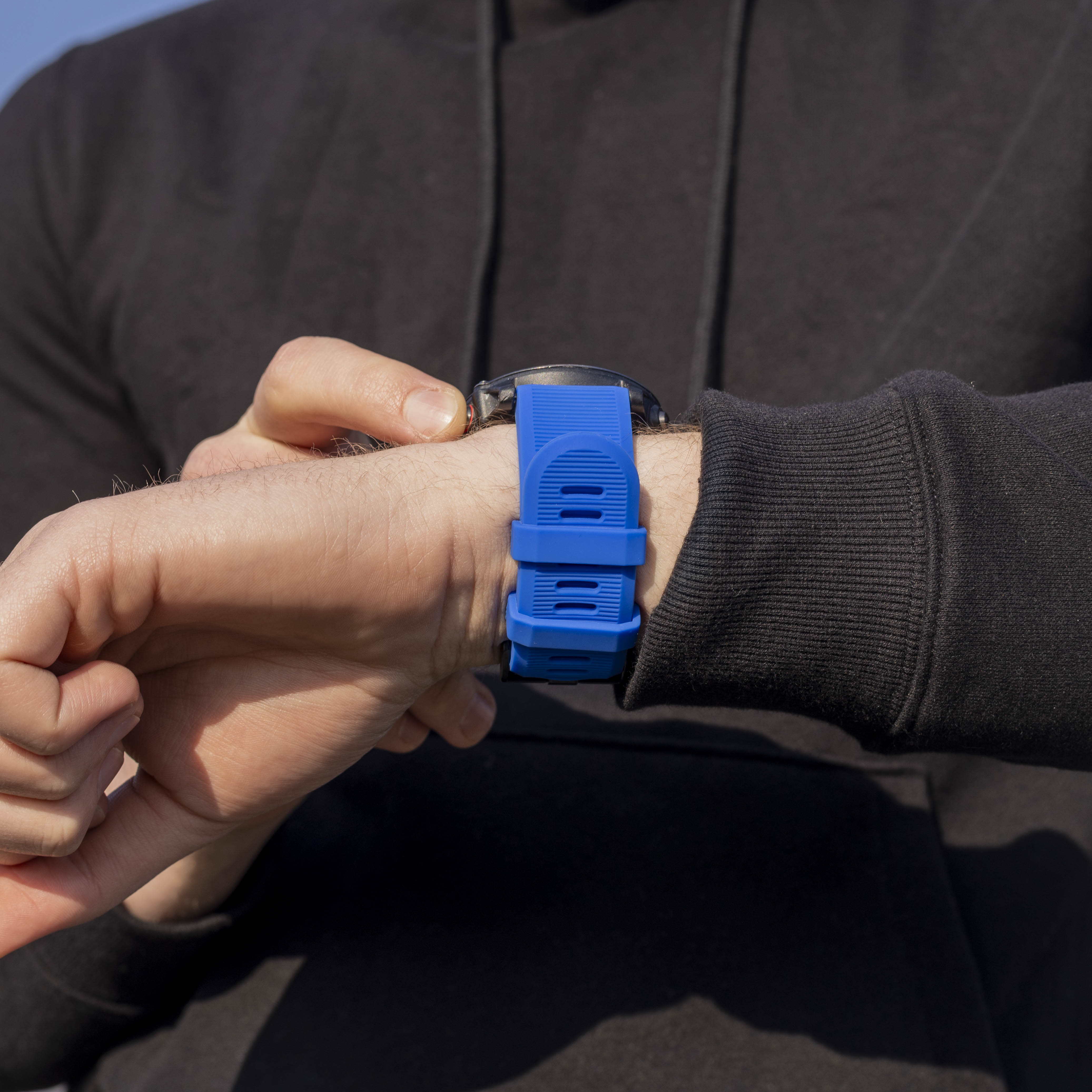 Correa silicona Garmin Fenix 5x/6x (azul)