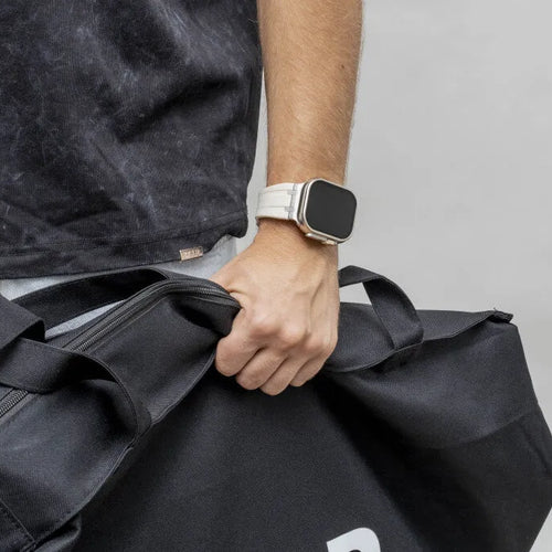 BALR. Apple Watch Ultra Liquid Silicone Strap (Beige/Silver)