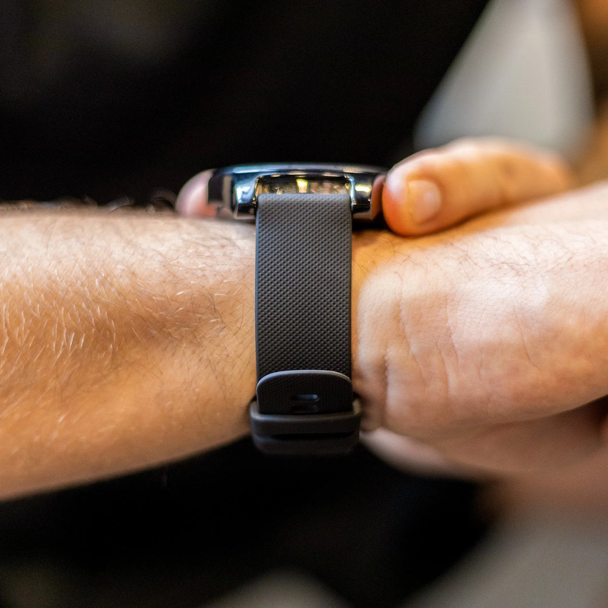Premium Silicone Strap, black, lifestyle photo