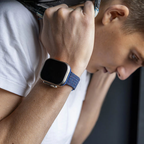 Correa trenzada Apple Watch (mezcla azul-gris)