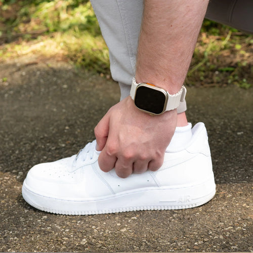 Silicone Ocean Strap 'Classic', starlight, lifestyle photo