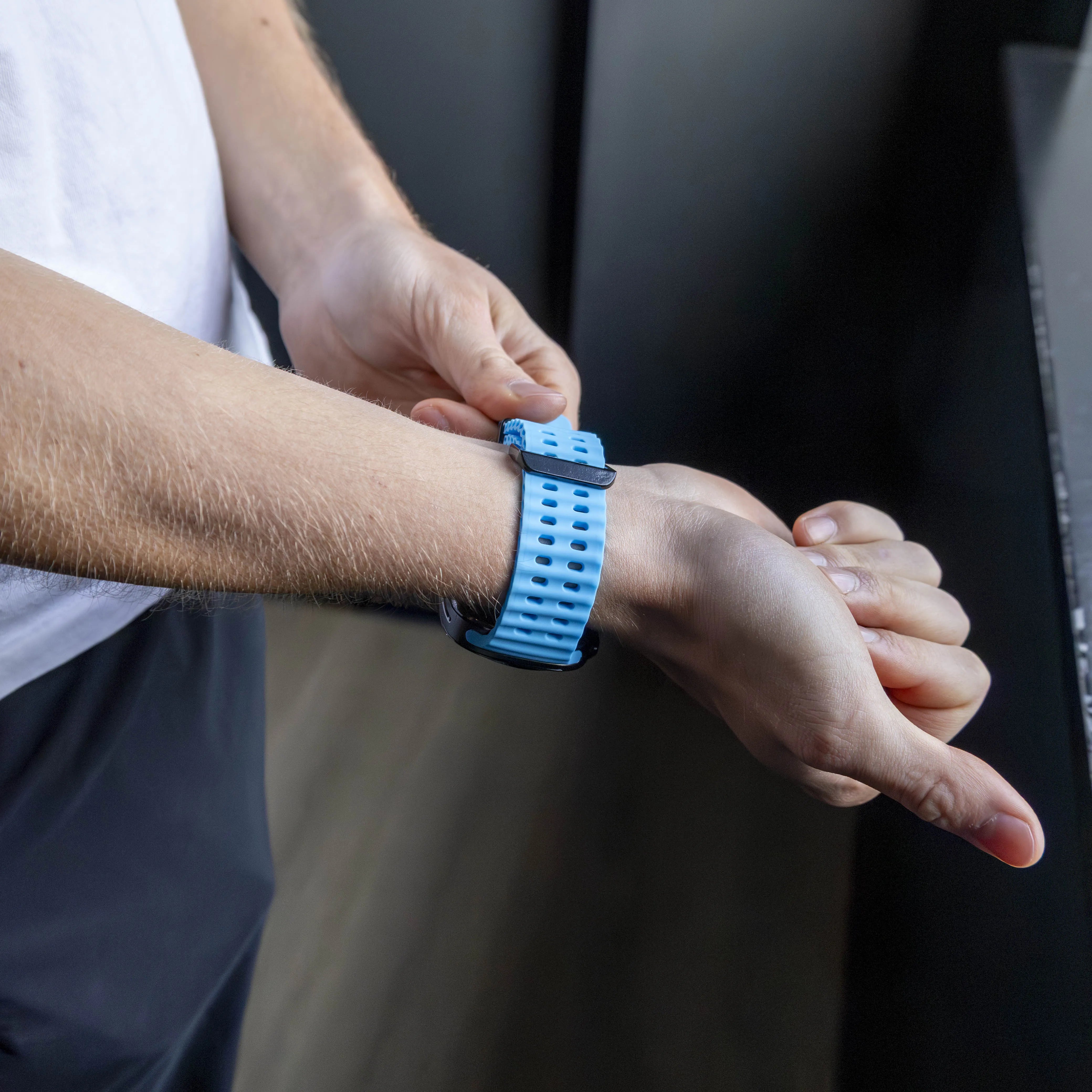 Silicone Ocean Strap, light blue, lifestyle photo