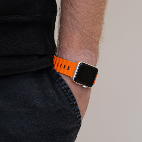 Correa Ocean con cierre a presión Apple Watch Ultra (naranja/negro)