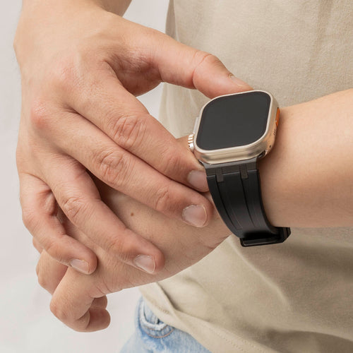 Correa silicona 'Luxury Liquid' Apple Watch Ultra (negro)