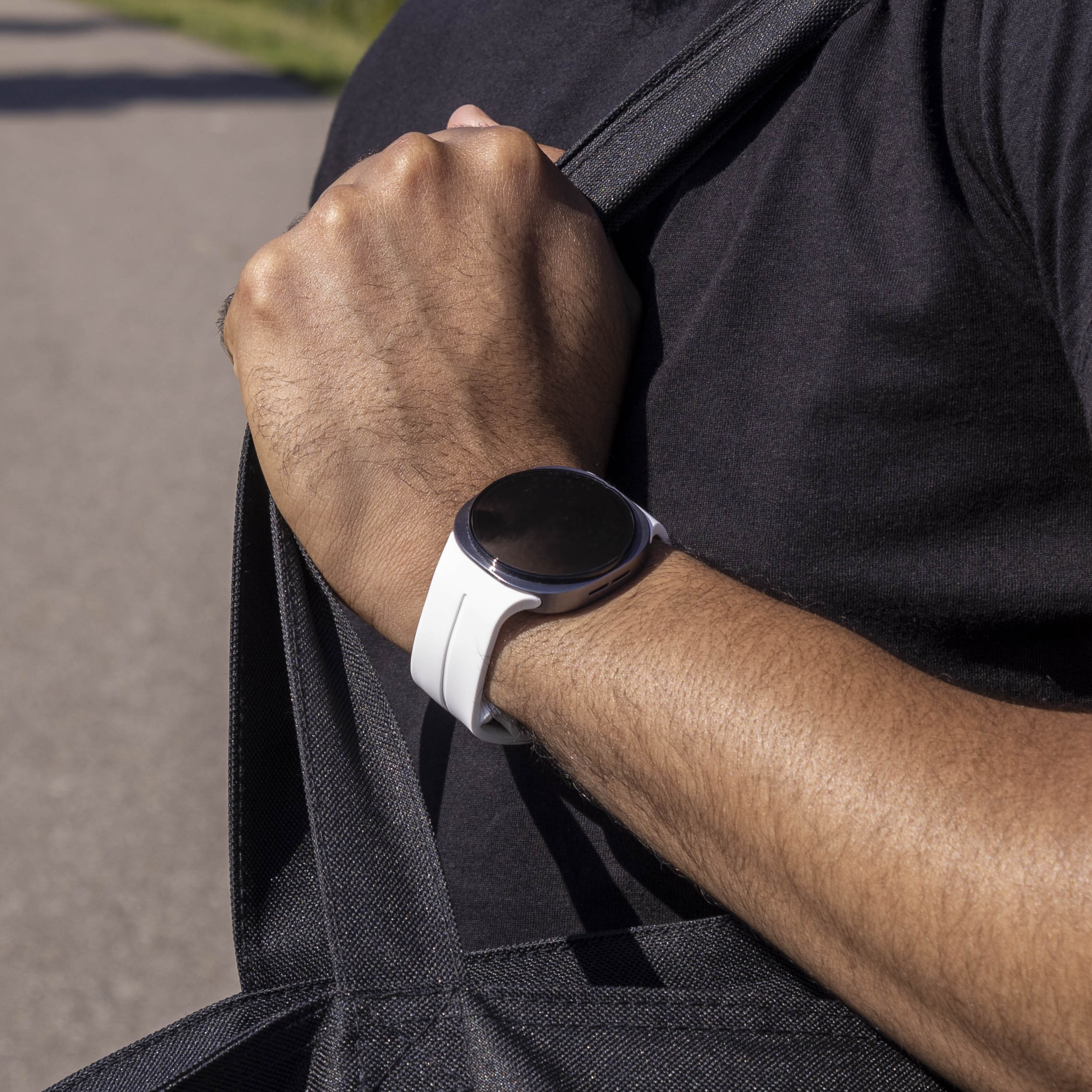 Correa silicona con hebilla Samsung Galaxy Watch 8 Classic (blanco)