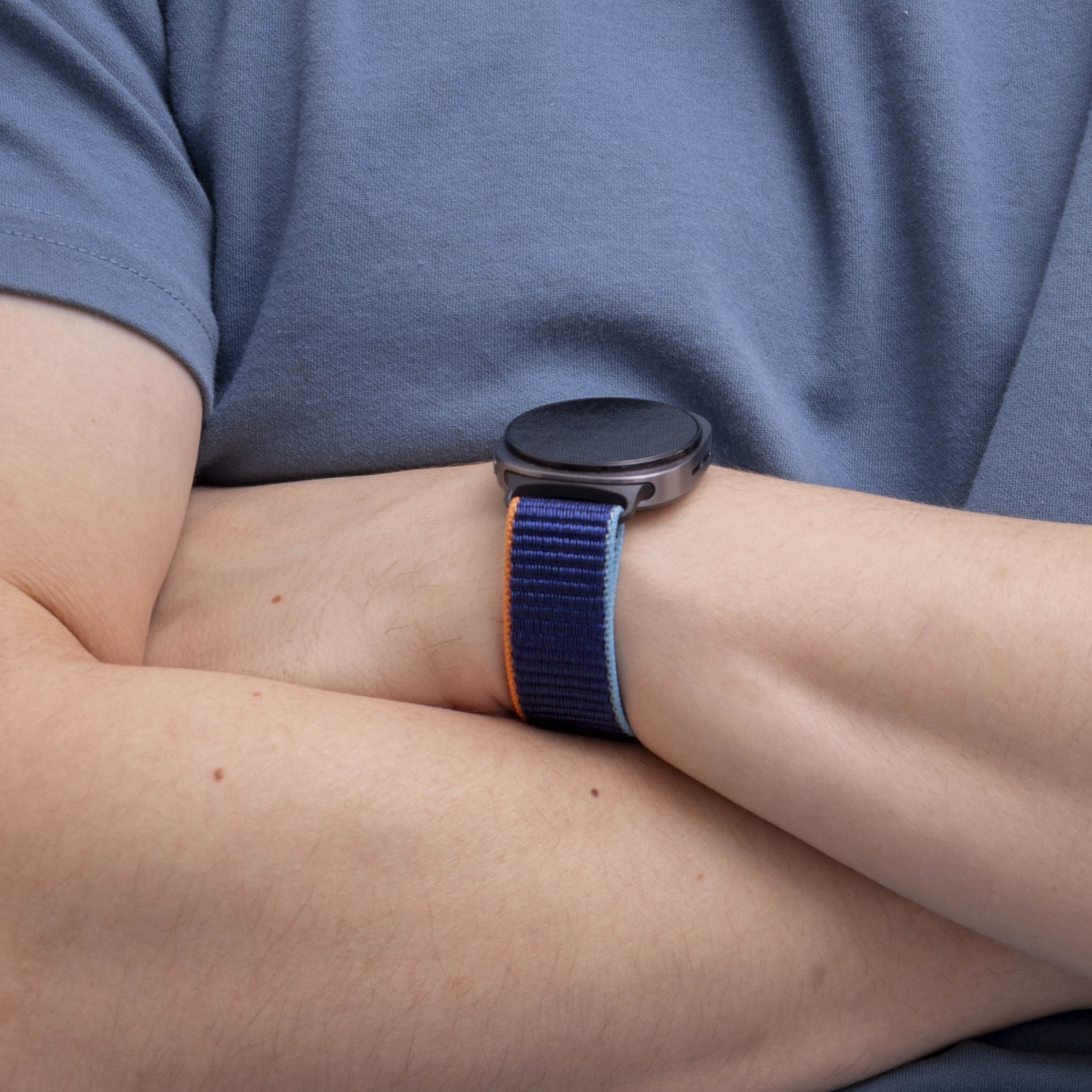 Correa nylon Samsung Galaxy Watch 8 - 44mm (azul oscuro mix)