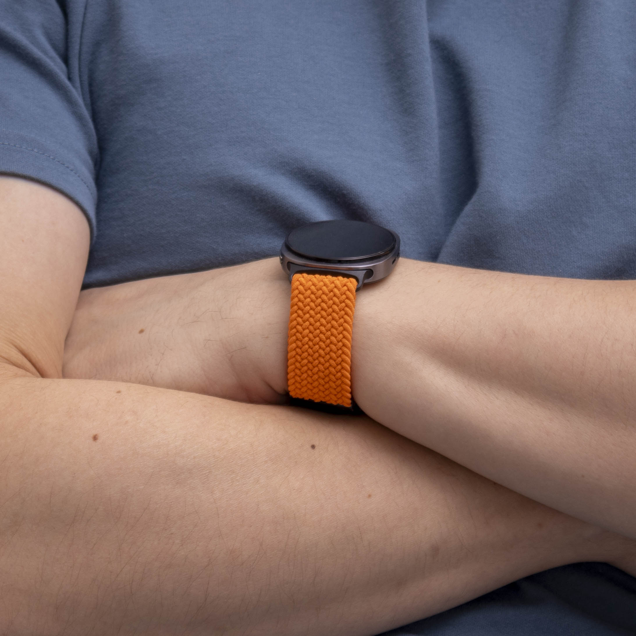 Samsung Galaxy Watch 9 - 44mm Braided Strap P-Buckle (Orange)