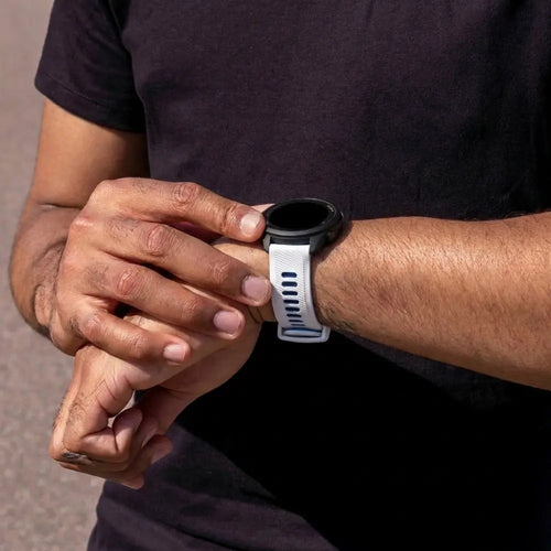 Correa deportiva con hebilla Garmin Vivoactive 5 (blanco/azul)