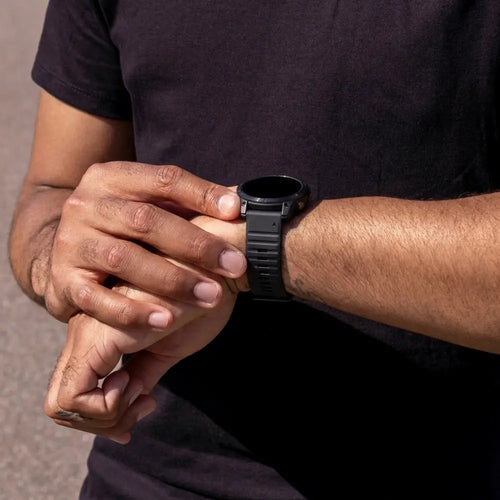 Correa silicona robusto Garmin Fenix 5x / 6x (negro)