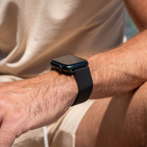 Correa milanesa Apple Watch Ultra (negro)