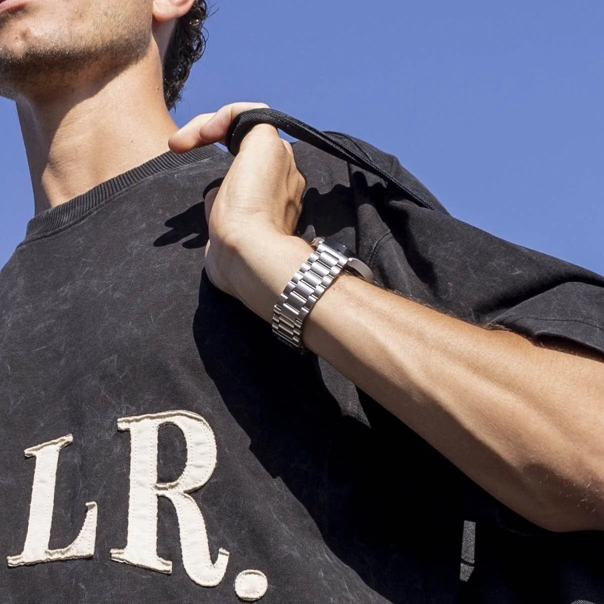 BALR Polar Pacer Steel Link Strap (Silver)