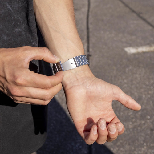 BALR Polar Pacer Steel Link Strap (Silver)