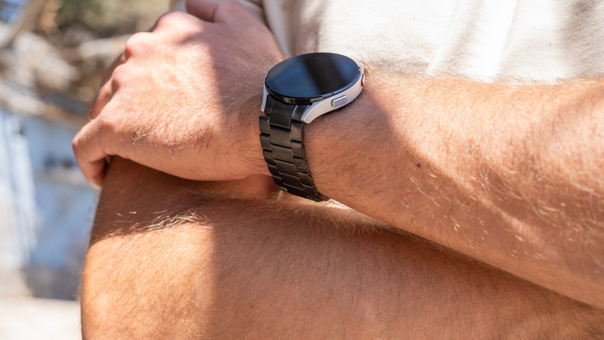 Correa de titanio Samsung Galaxy Watch 42 mm (negra)