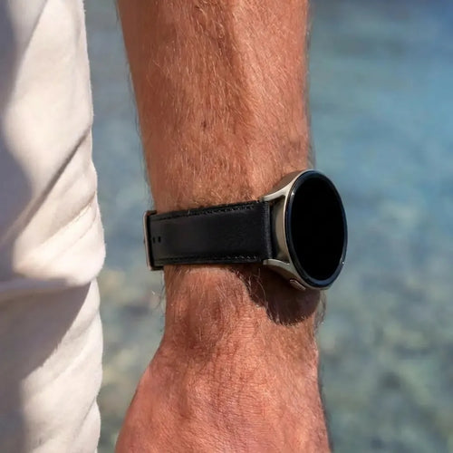 Bandz Correa cuero 'Easy Fit' Withings ScanWatch Nova (negro)
