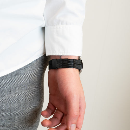 Bandz Garmin Vivomove Trend Adjustable Steel Strap (Black)