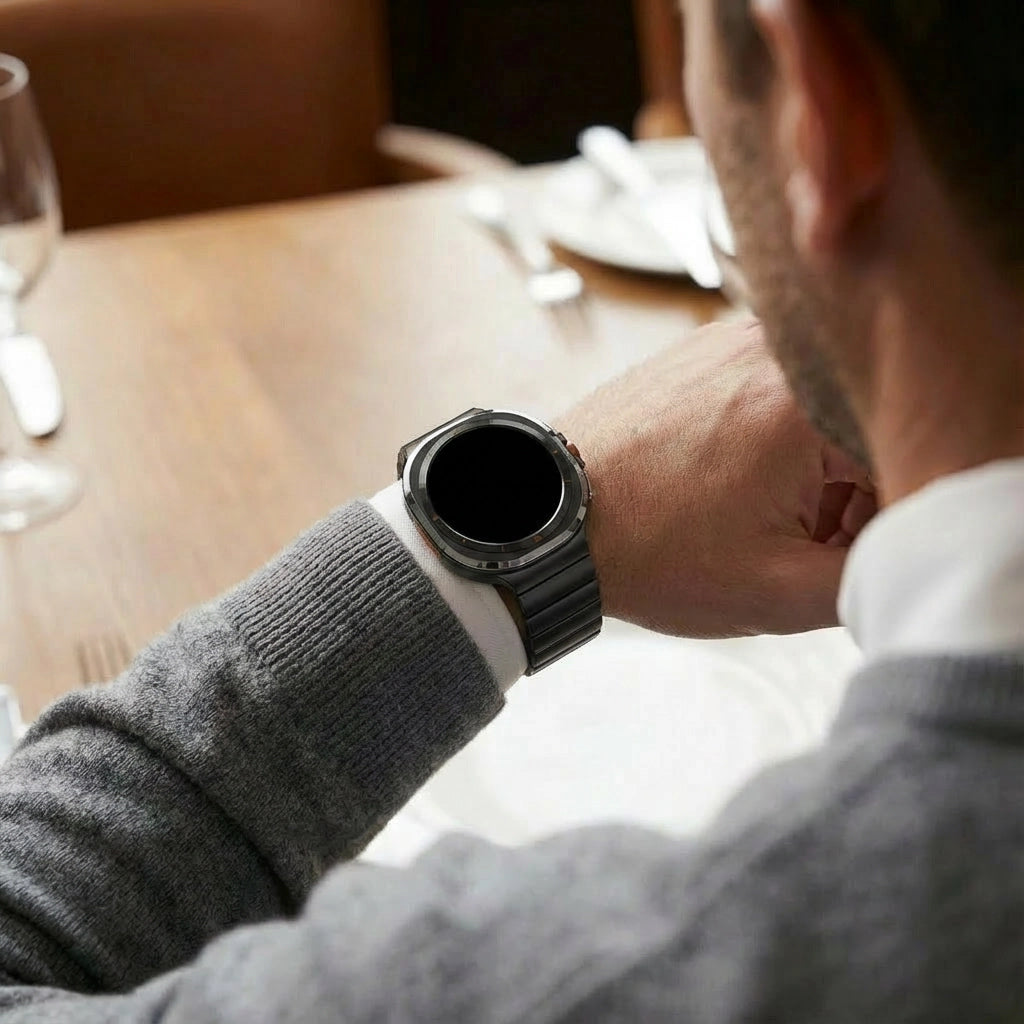 Samsung Galaxy Watch Ultra 'One Bead' Titanium Strap (Black)