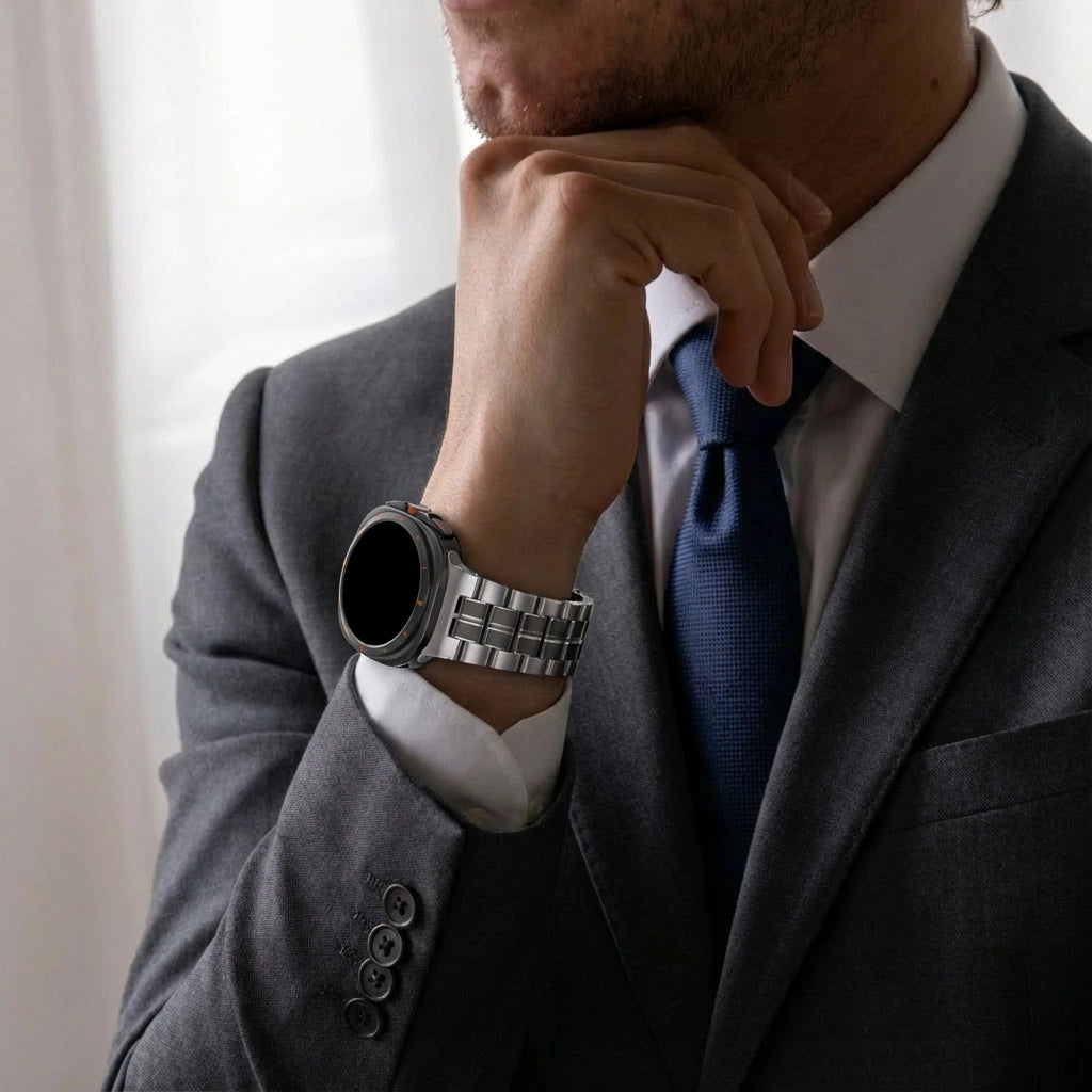 Correa titanio 'Square' Samsung Galaxy Watch Ultra 2 (plata)
