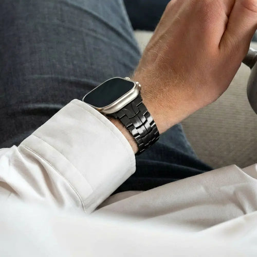 Apple Watch Steel Iron Strap (Black)