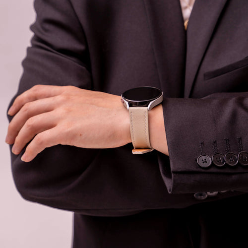 Leather Strap 'One Push', beige, lifestyle photo