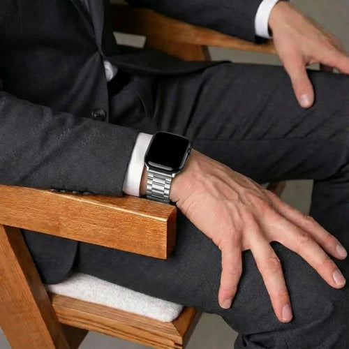 Bandz Correa acero 'Clásico' Apple Watch (plata)  