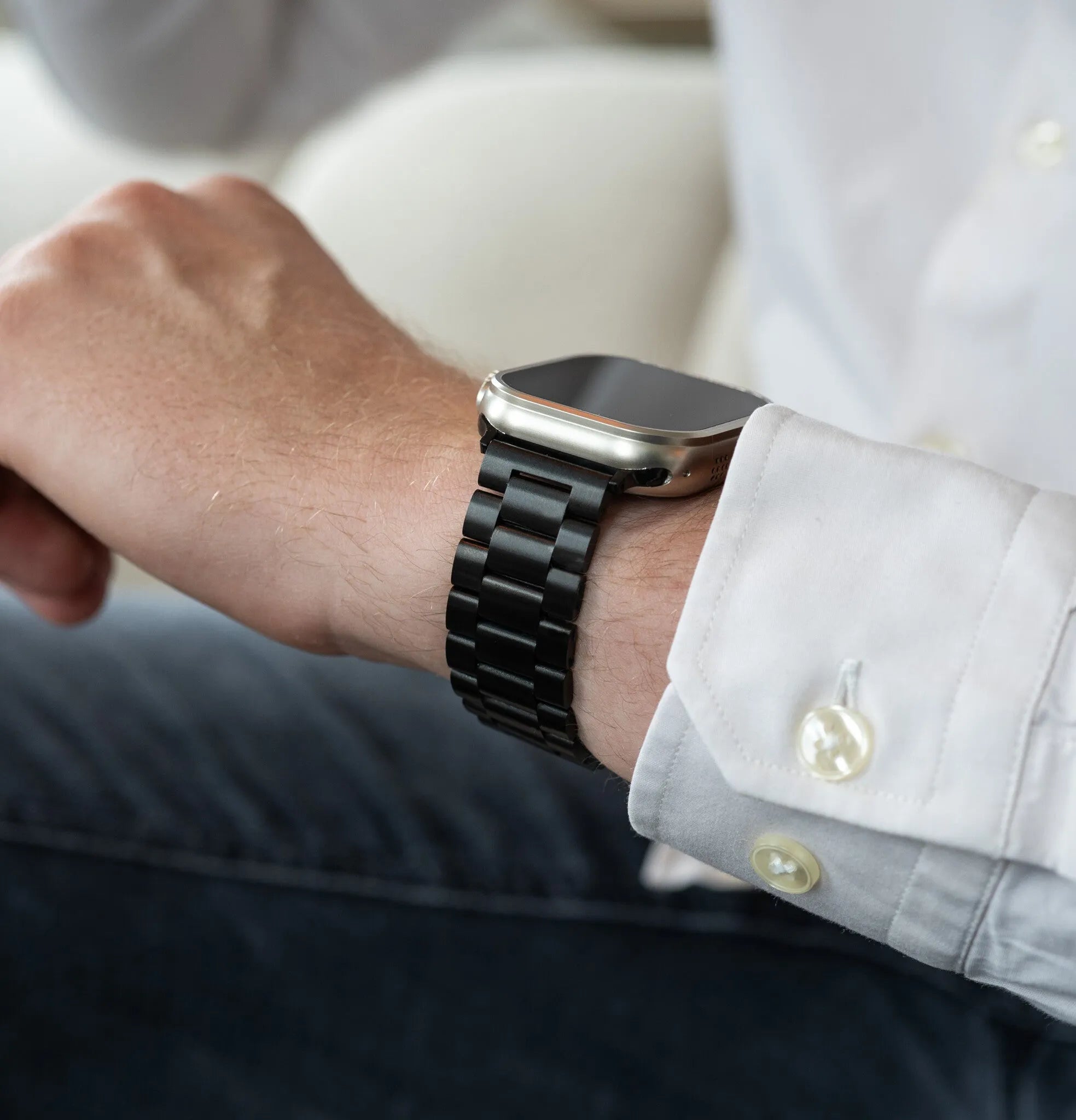 Correa acero Apple Watch (gris oscuro)