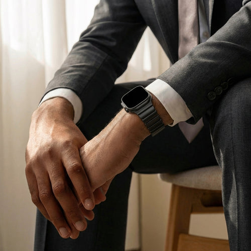 Bandz Correa titanio 'Hybrid' Apple Watch Ultra (negro)