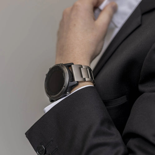 Magnetic Titanium Strap, silver, lifestyle photo