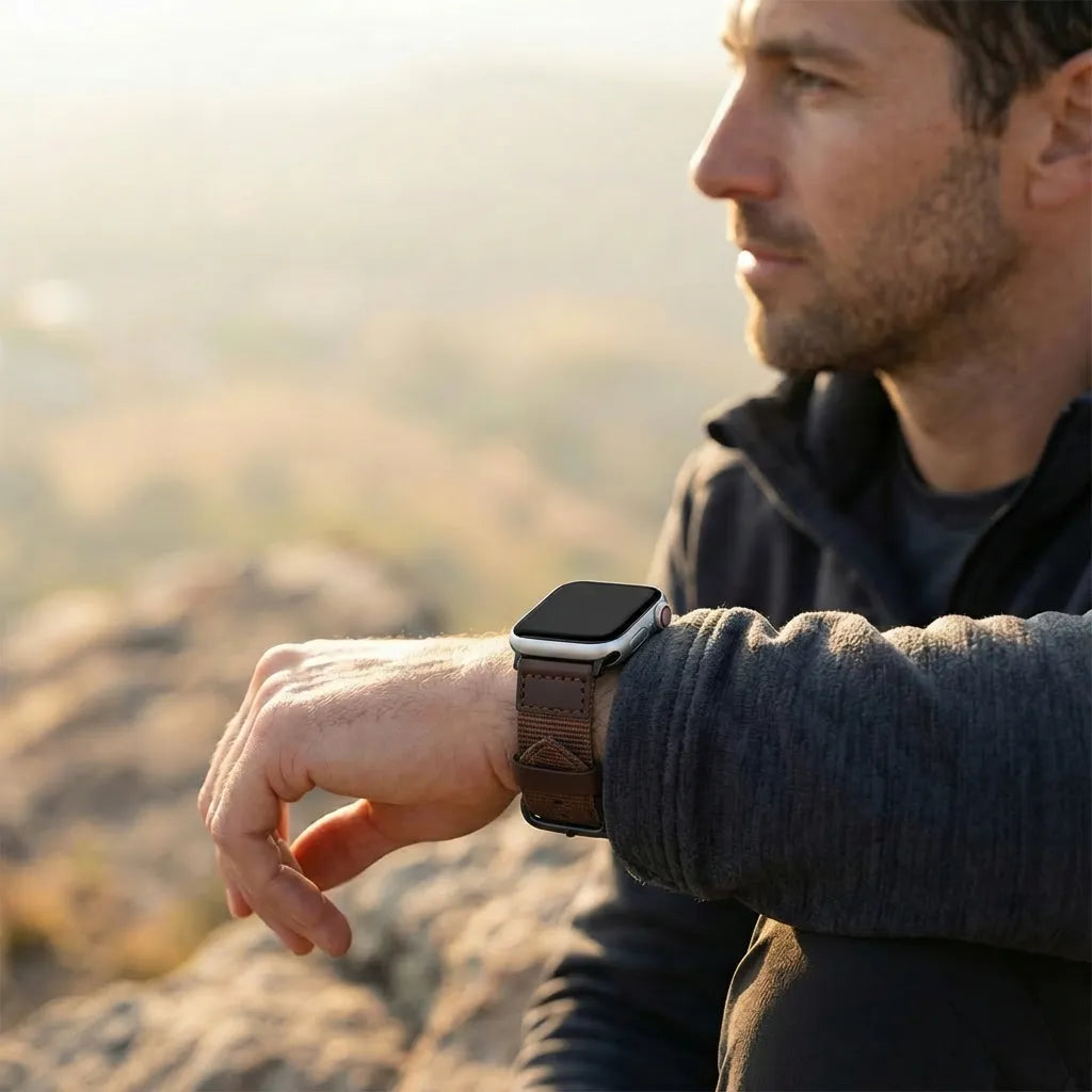 Correa lona Apple Watch (marrón)