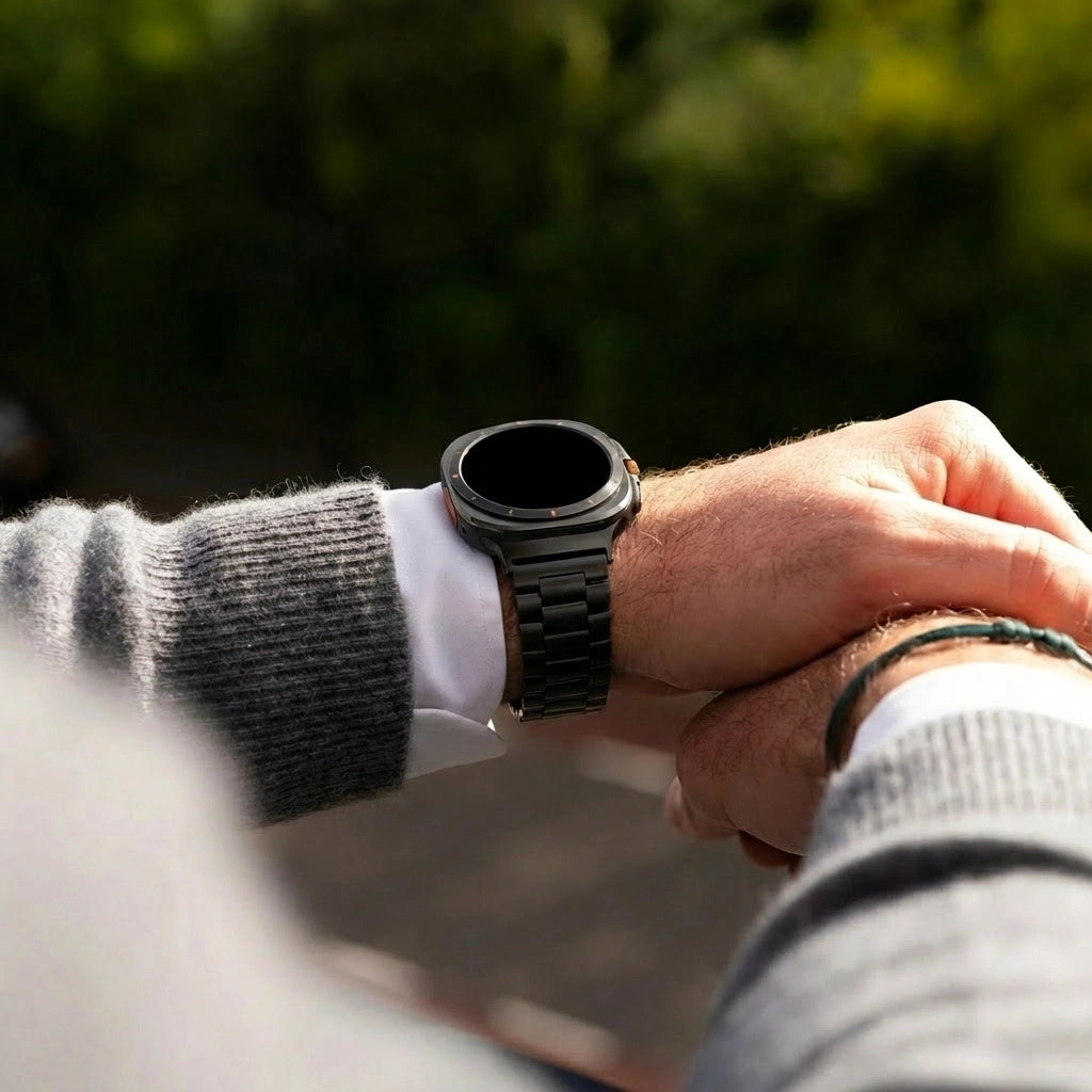 Bandz Correa titanio 'Clásico' Samsung Galaxy Watch Ultra (negro)