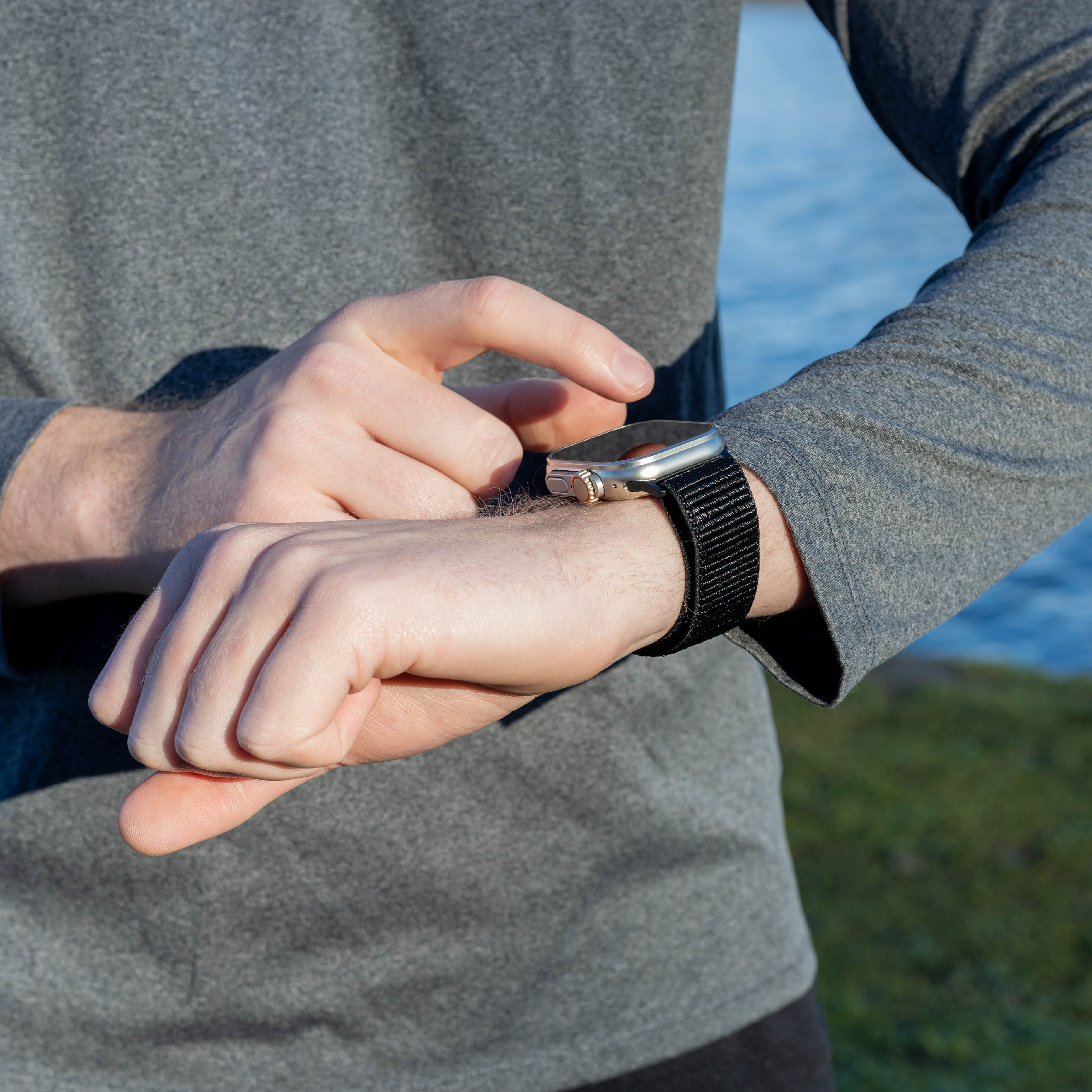 Bandz Apple Watch Ultra Nylon Strap 'Classic' P-Buckle (Black)