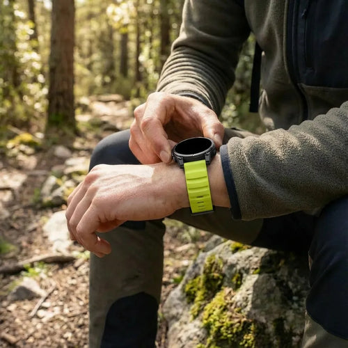 Garmin D2 Mach 2 - 47mm Trail Silicone Strap (Lime)