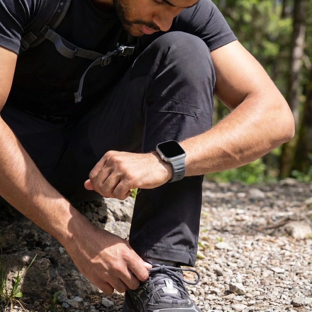 Bandz Correa silicona 'Outdoor' Apple Watch (gris oscuro)