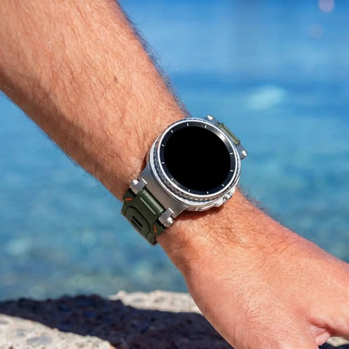Correa silicona 'Explorer' Samsung Galaxy Watch 8 40mm (verde con titanio)