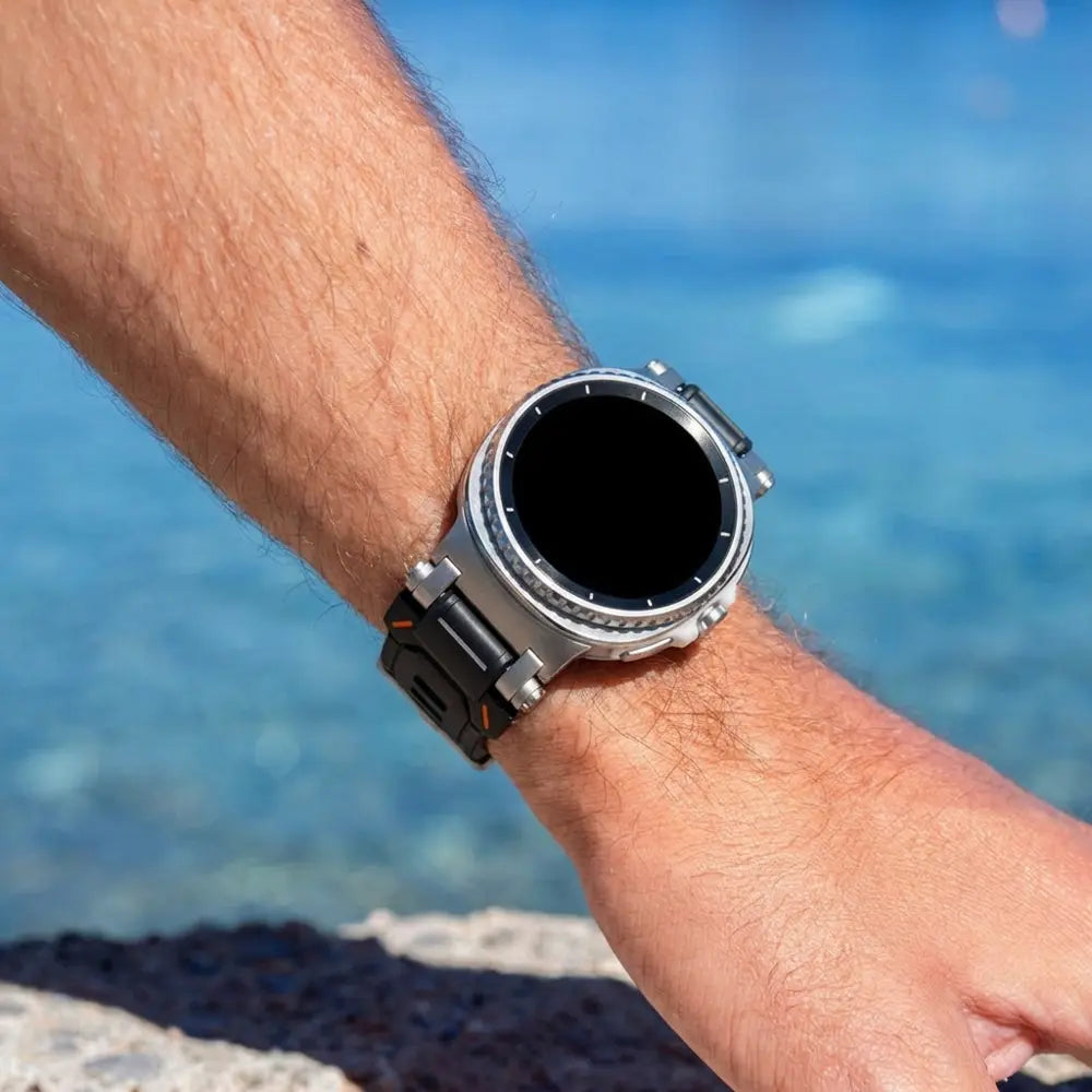 Correa silicona 'Explorer' Samsung Galaxy Watch 8 44mm (negro con titanio)