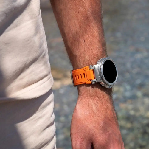 Correa silicona 'Explorer' Samsung Galaxy Watch 8 40mm (naranja con titanio)