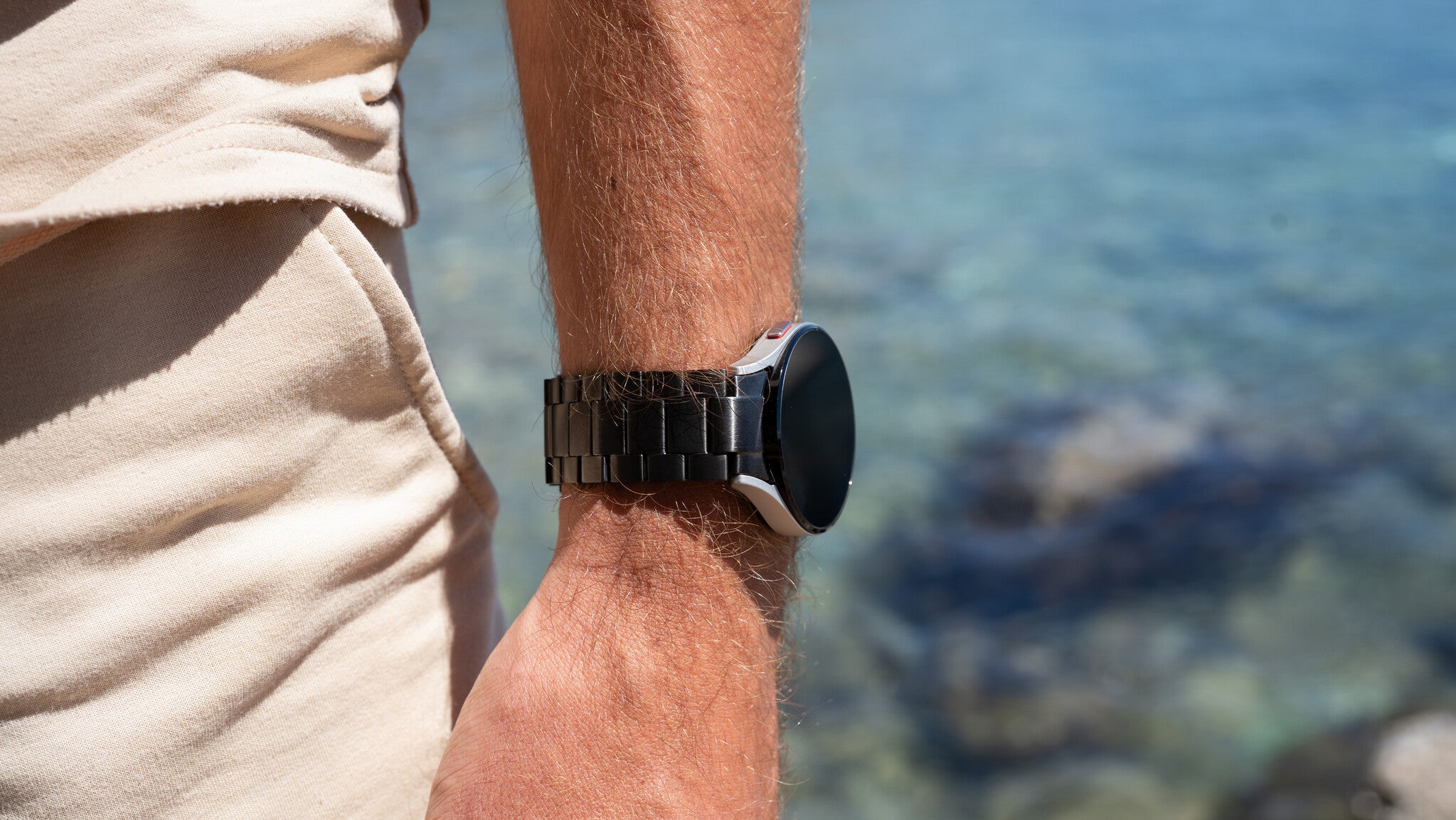 Correa de titanio Samsung Galaxy Watch 42 mm (negra)