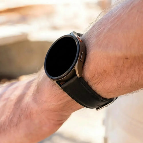 Bandz OnePlus Watch Leather Strap 'Easy Fit' (Black)