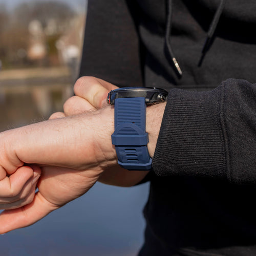 Correa silicona Garmin Fenix 7x (azul oscuro)