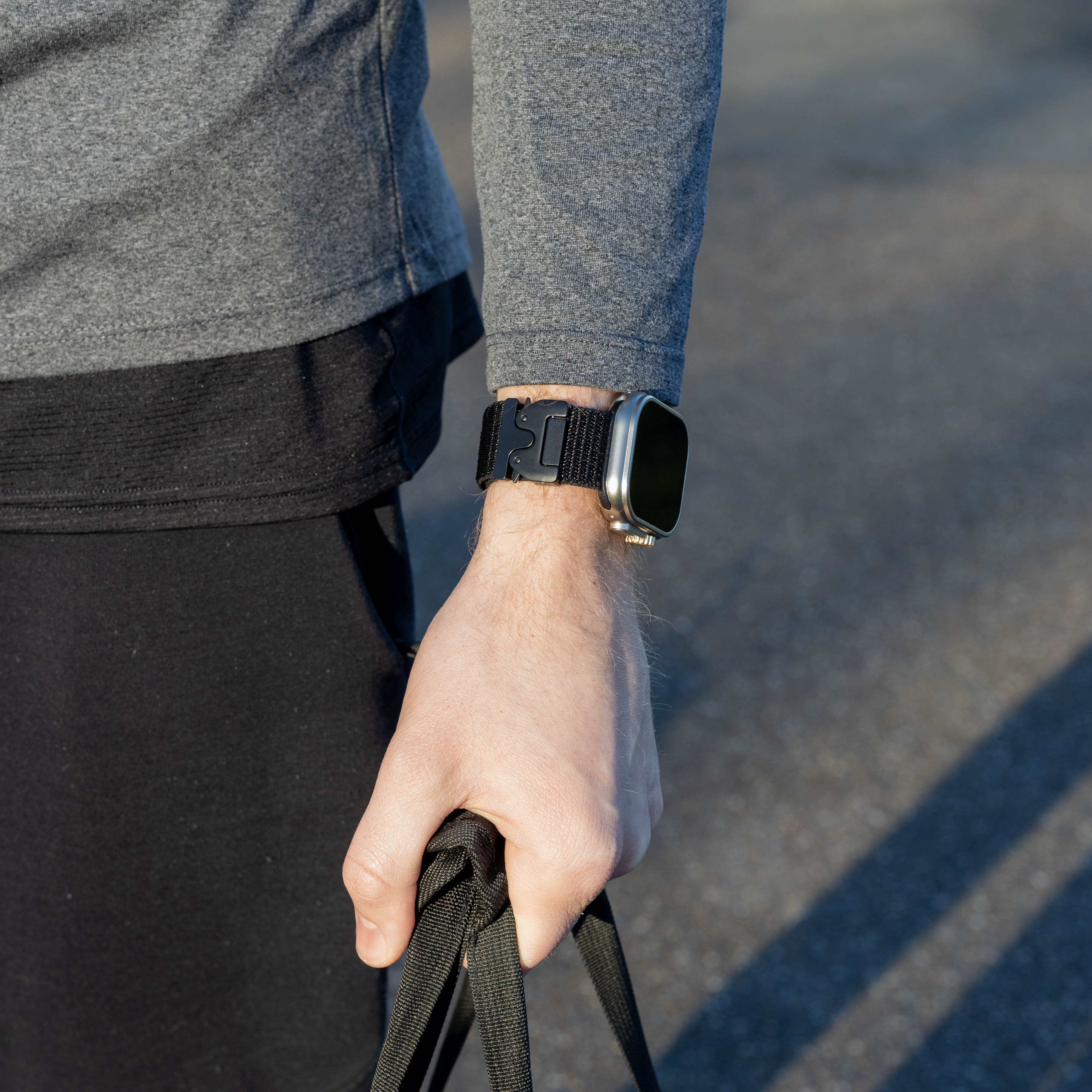 Bandz Apple Watch Ultra Nylon Strap 'Classic' P-Buckle (Black)