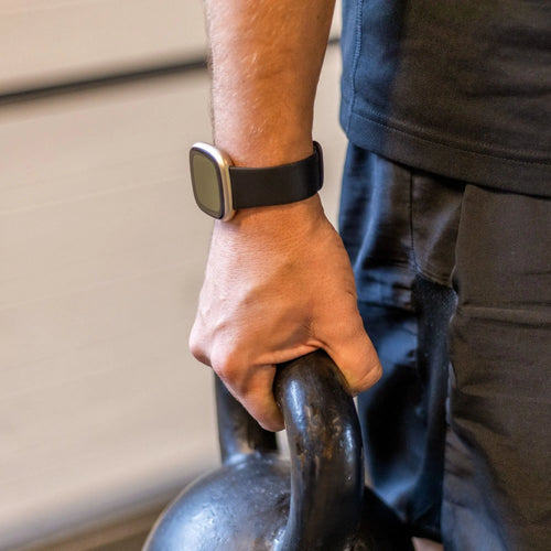 Silicone Strap 'Classic', black, lifestyle photo