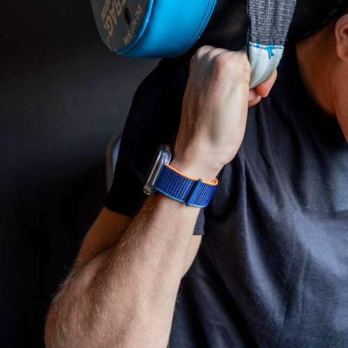 Nylon Strap 'Classic', blue mix, lifestyle photo