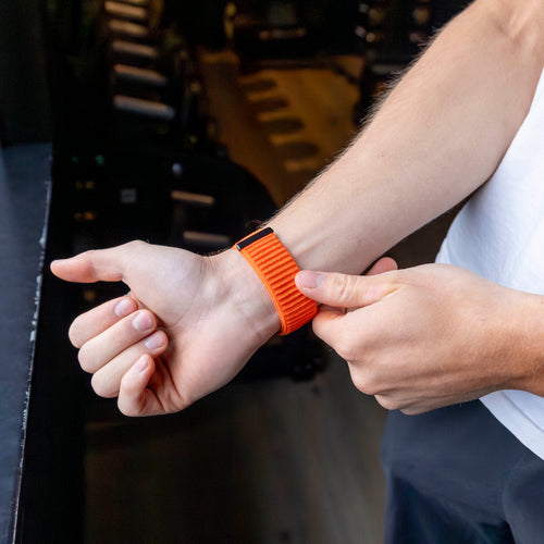 Wave Nylon Strap, orange, lifestyle photo