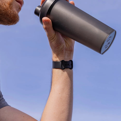 Silicone Strap 'Classic', black, lifestyle photo