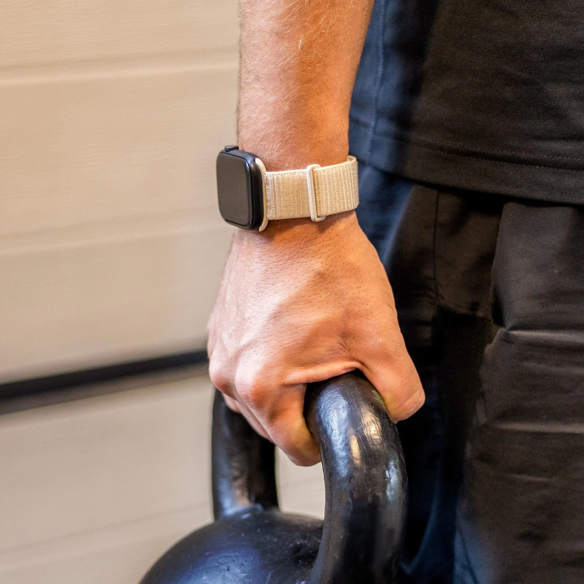 Correa nylon con hebilla Apple Watch (blanco estrella)