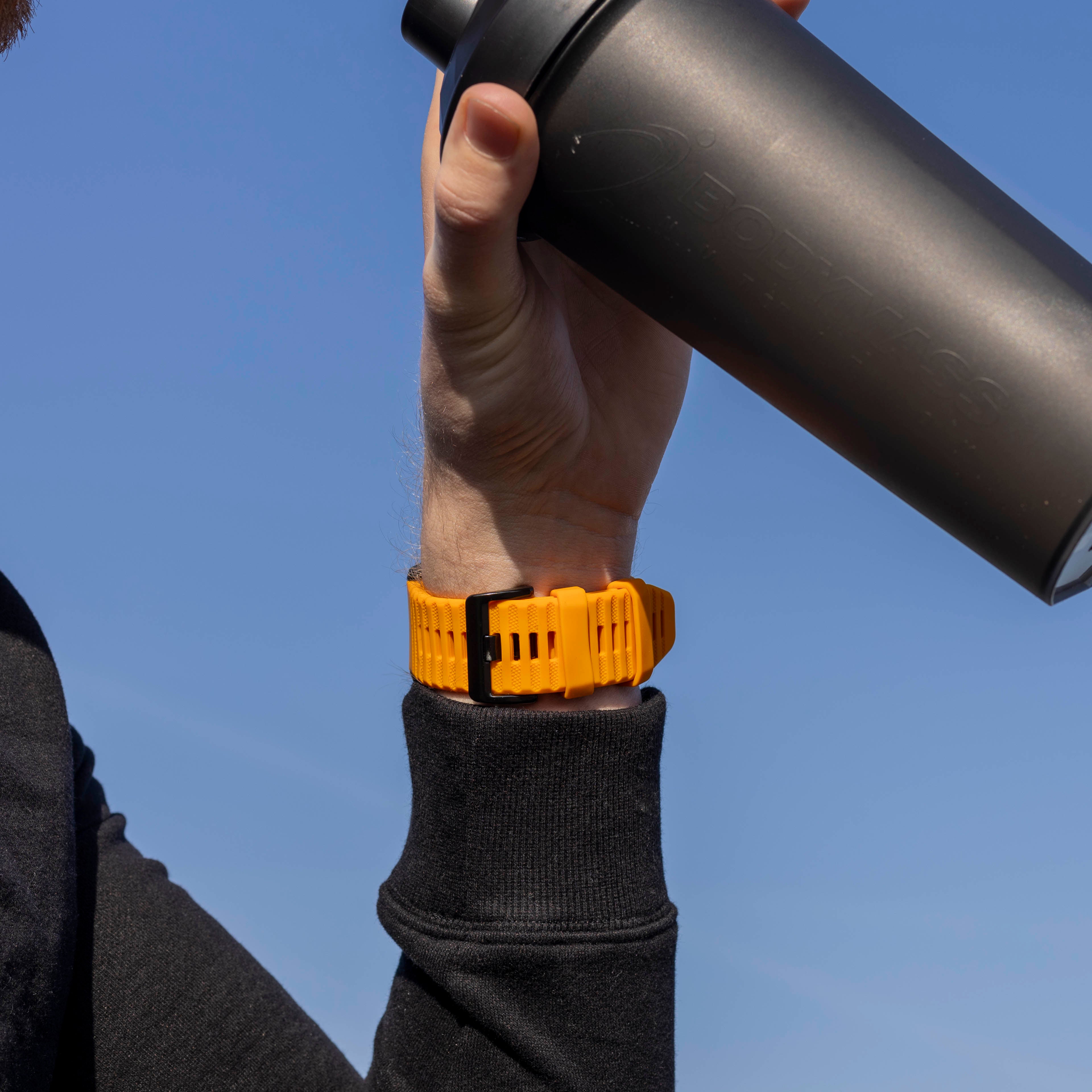 Bandz Correa silicona con hebilla Garmin Instinct 3 - 50mm (naranja)