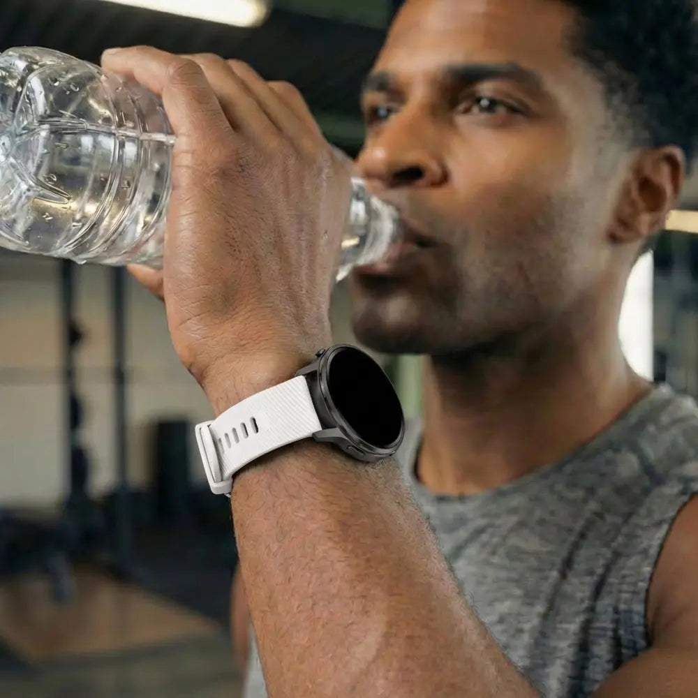 Bandz Garmin Vivomove 3s Silicone Strap 'Deluxe' (White)