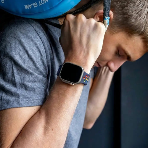 Apple Watch Sport Strap (Dark Blue/Rainbow)
