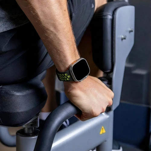 Correa deportiva Apple Watch (negra/amarilla)