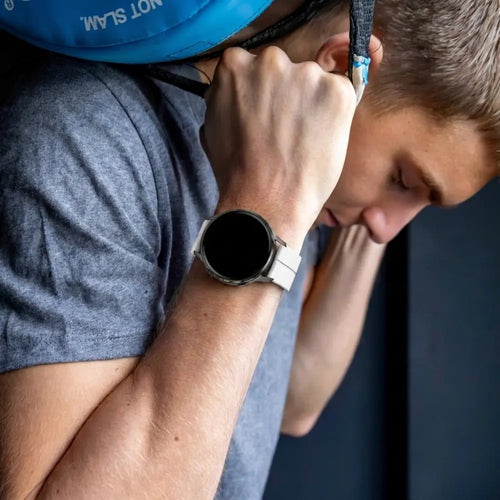 D-Buckle Silicone Strap, white, lifestyle photo
